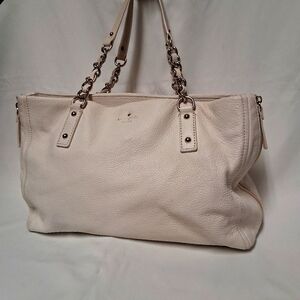 Kate Spade New York White Leather Satchel Shoulder Bag